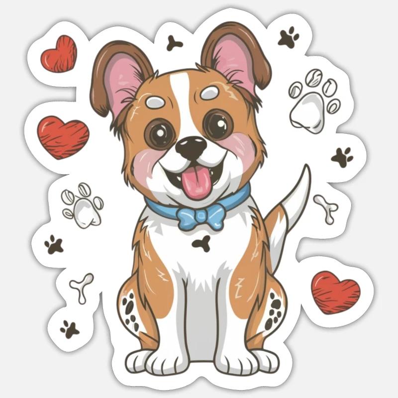 Der Chic des Hundes - Sticker Größe S (10 x 10 cm) - Mattweiß