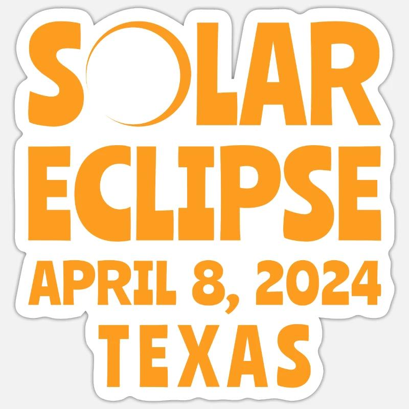 Solar Eclipse 2024 Texas Sticker size S (10 x 10 cm)