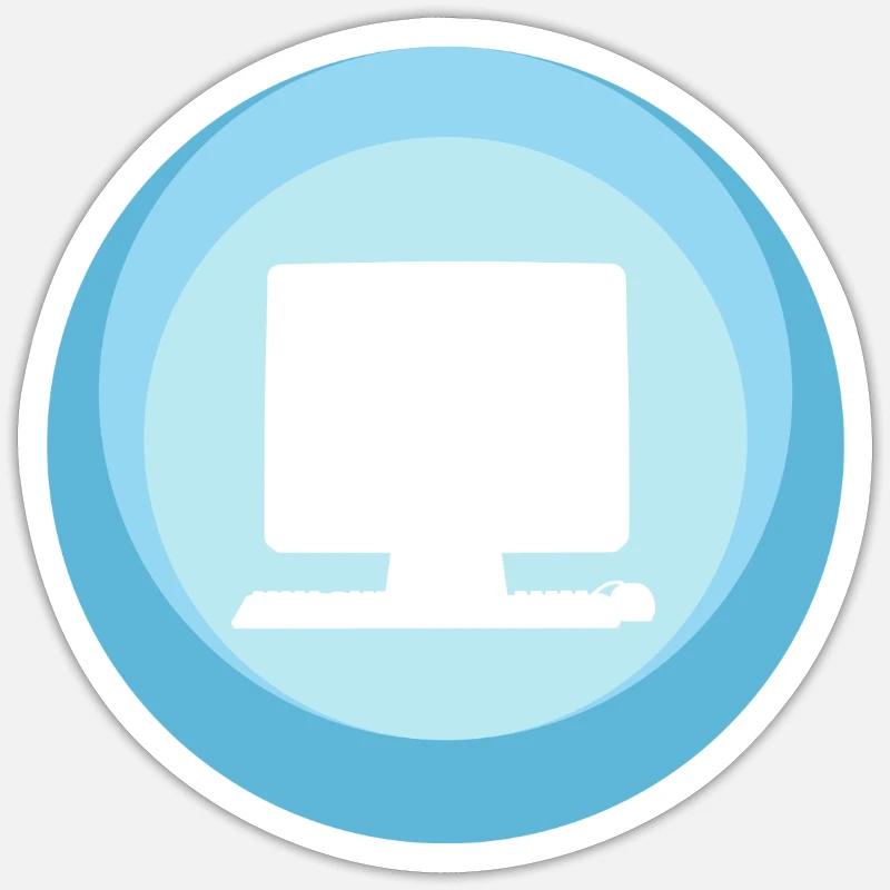 Computer Informatik Informatik - Sticker Größe S (10 x 10 cm) - Mattweiß