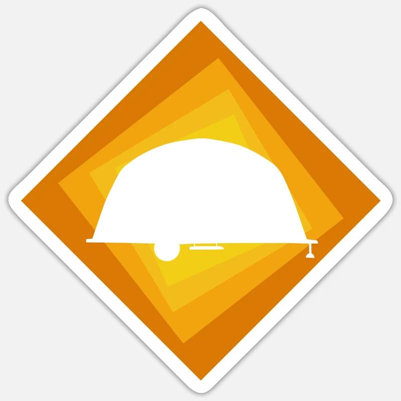 RV Camping Camper Mobile - Sticker size S (10 x 10 cm) - white matte