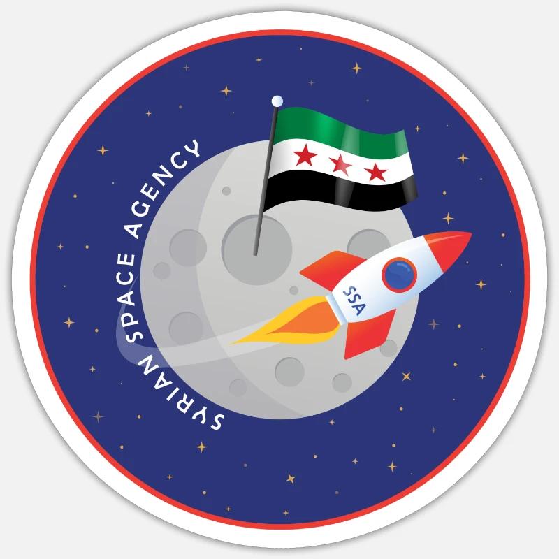 Agence spatiale syrienne Sticker taille S (10 x 10 cm)