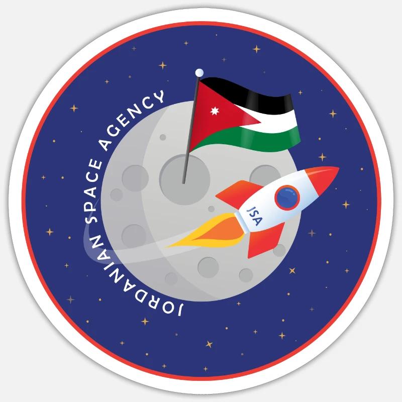 Agence spatiale jordanienne Sticker taille S (10 x 10 cm)