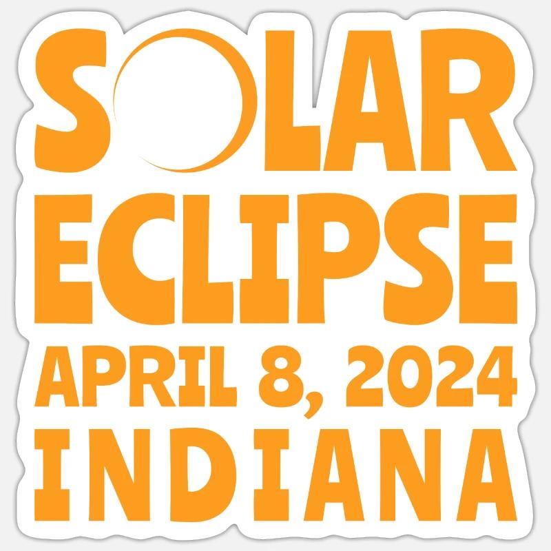 Solar Eclipse 2024 Indiana Sticker size S (10 x 10 cm)