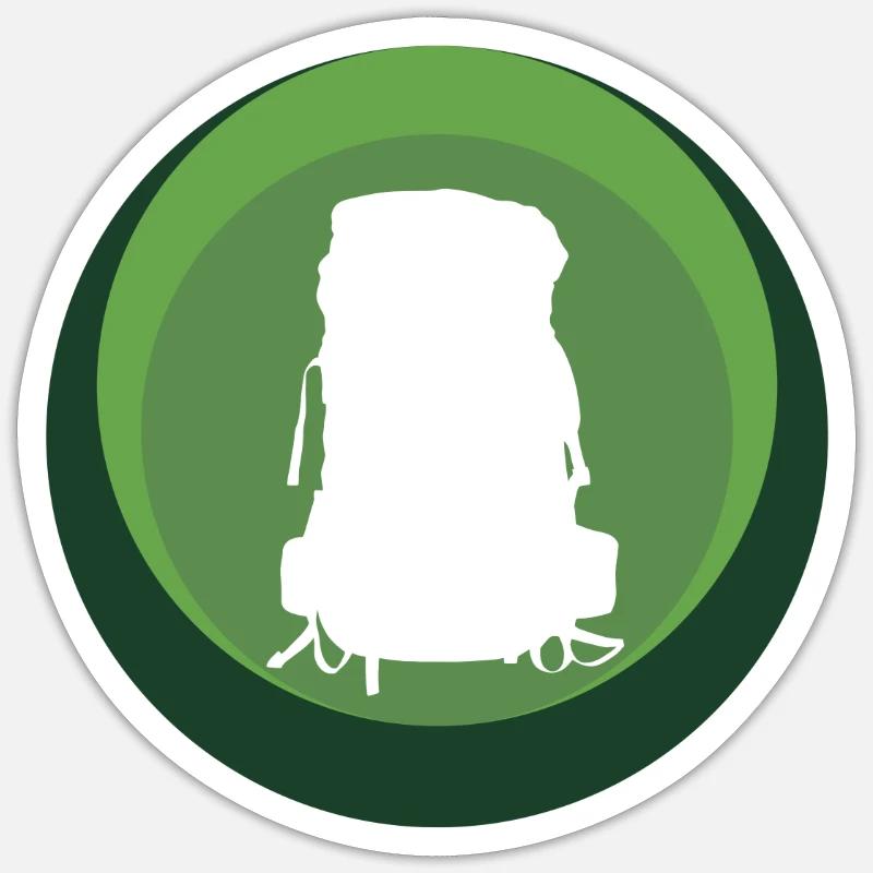 Backpacking Backpacking Backpacker Sticker Größe S (10 x 10 cm)