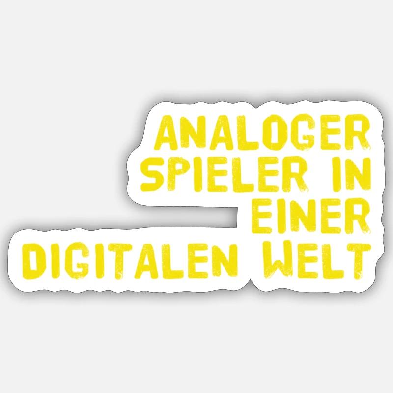 ich liebe das analog - Sticker Größe S (10 x 10 cm) - Mattweiß