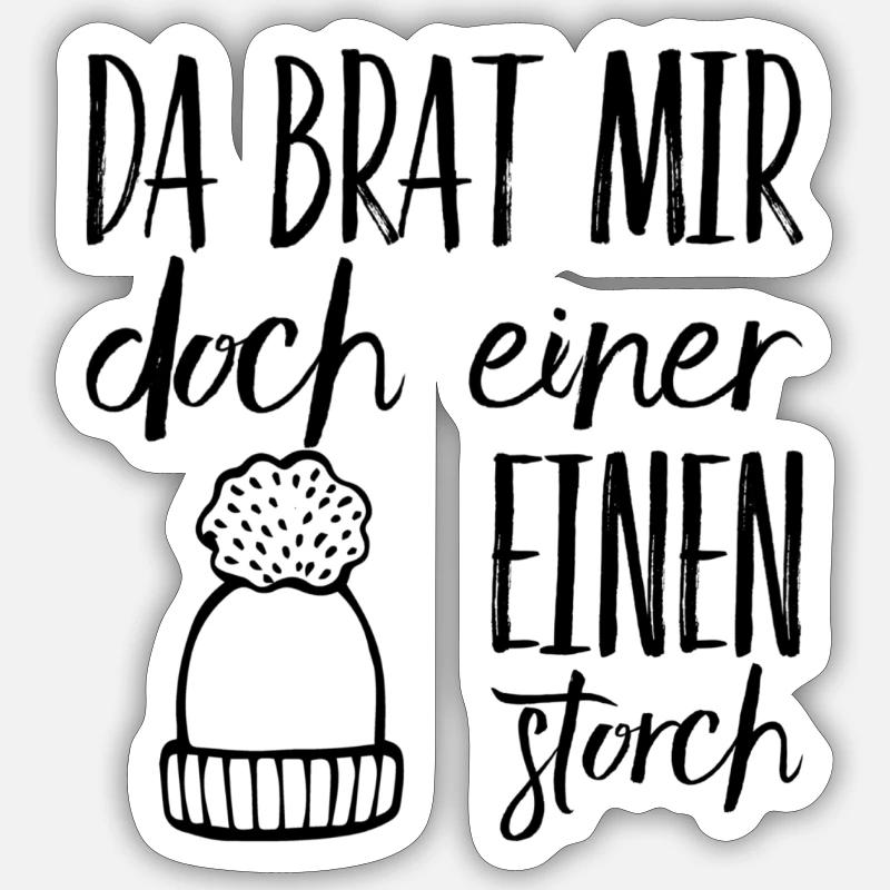 ich bin überrascht - Sticker Größe S (10 x 10 cm) - Mattweiß