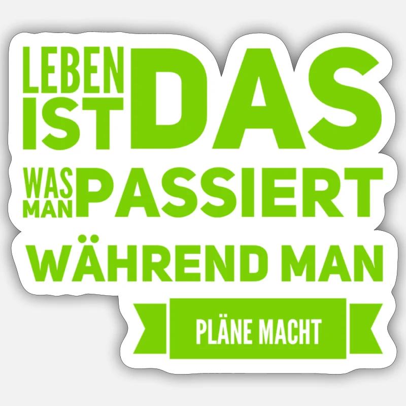 Pläne machen - Sticker Größe S (10 x 10 cm) - Mattweiß