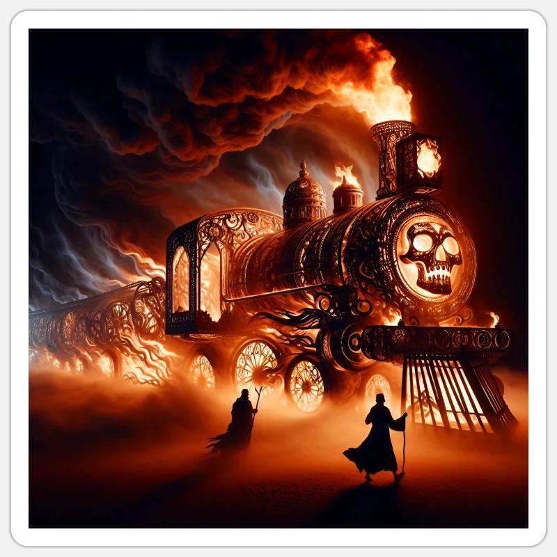 The Hell Train - Sticker size S (10 x 10 cm) - white matte