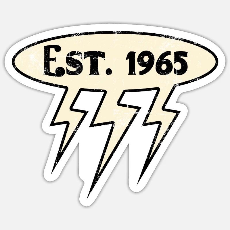 Millésime 1965 - Sticker taille S (10 x 10 cm) - blanc mat