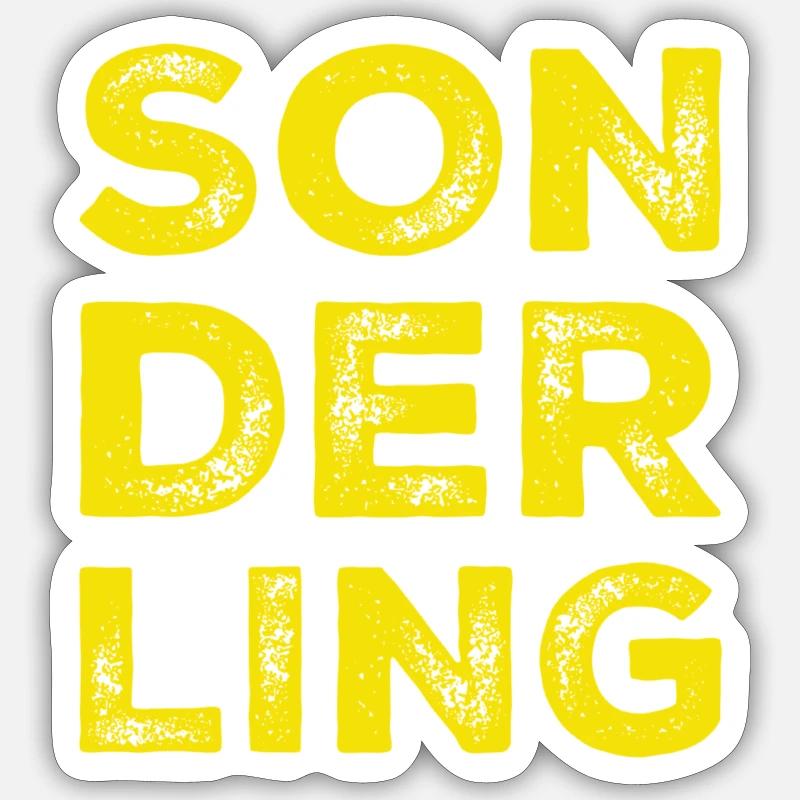 vor dir steht ein Sonderling Sticker Größe S (10 x 10 cm)
