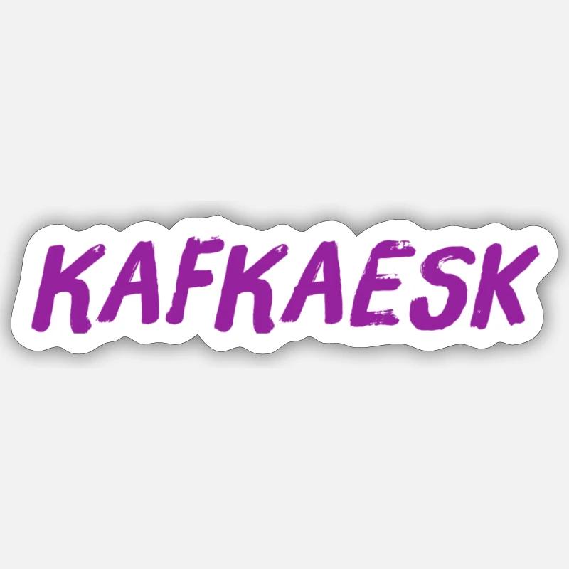 c’est comme Kafka - Sticker taille S (10 x 10 cm) - blanc mat