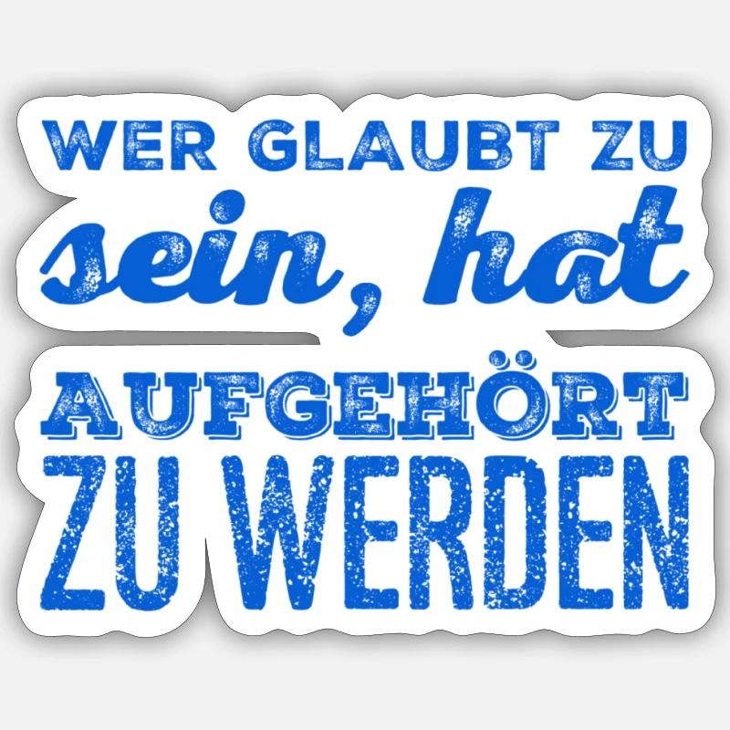 entwickel dich - Sticker Größe S (10 x 10 cm) - Mattweiß