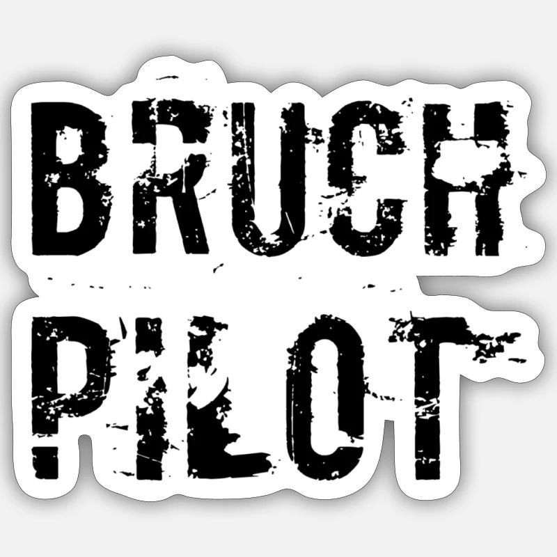 Fracture Pilot - Sticker size S (10 x 10 cm) - white matte