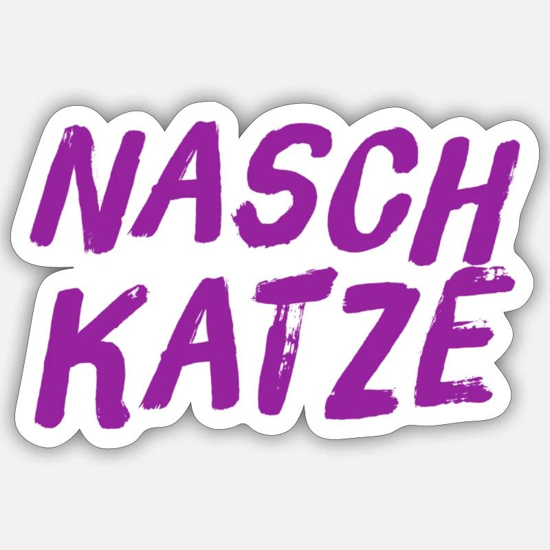 ich bin eine Naschkatze Sticker Größe S (10 x 10 cm)