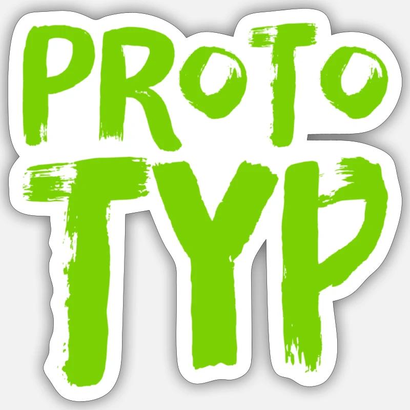 un prototype - Sticker taille S (10 x 10 cm) - blanc mat