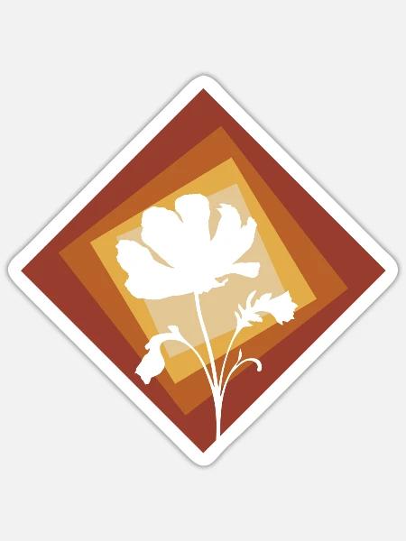 Botanik Flora Blumen - Sticker Größe S (10 x 10 cm) - Mattweiß