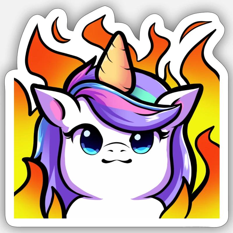 lya this is fine - Sticker Größe S (10 x 10 cm) - Mattweiß