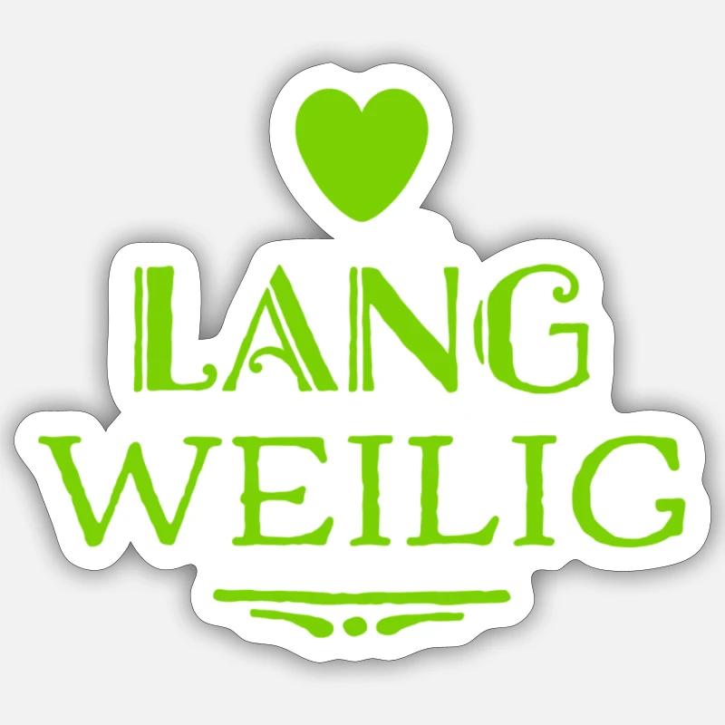 ich bin so gelangweilt - Sticker Größe S (10 x 10 cm) - Mattweiß