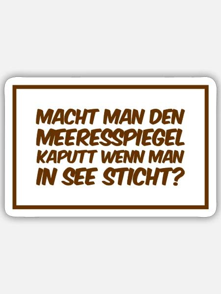 in See stechen - Sticker Größe S (10 x 10 cm) - Mattweiß