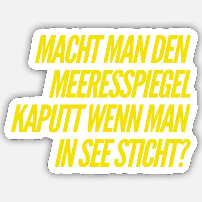wird er dann zerstört? - Sticker Größe S (10 x 10 cm) - Mattweiß