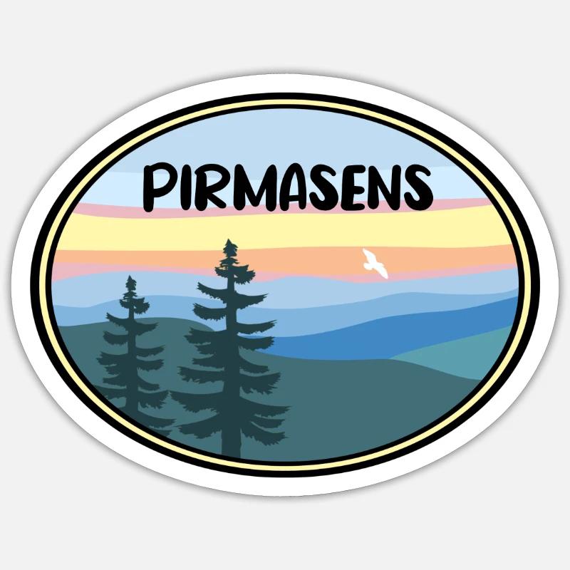 Pirmasens - Sticker Größe S (10 x 10 cm) - Mattweiß
