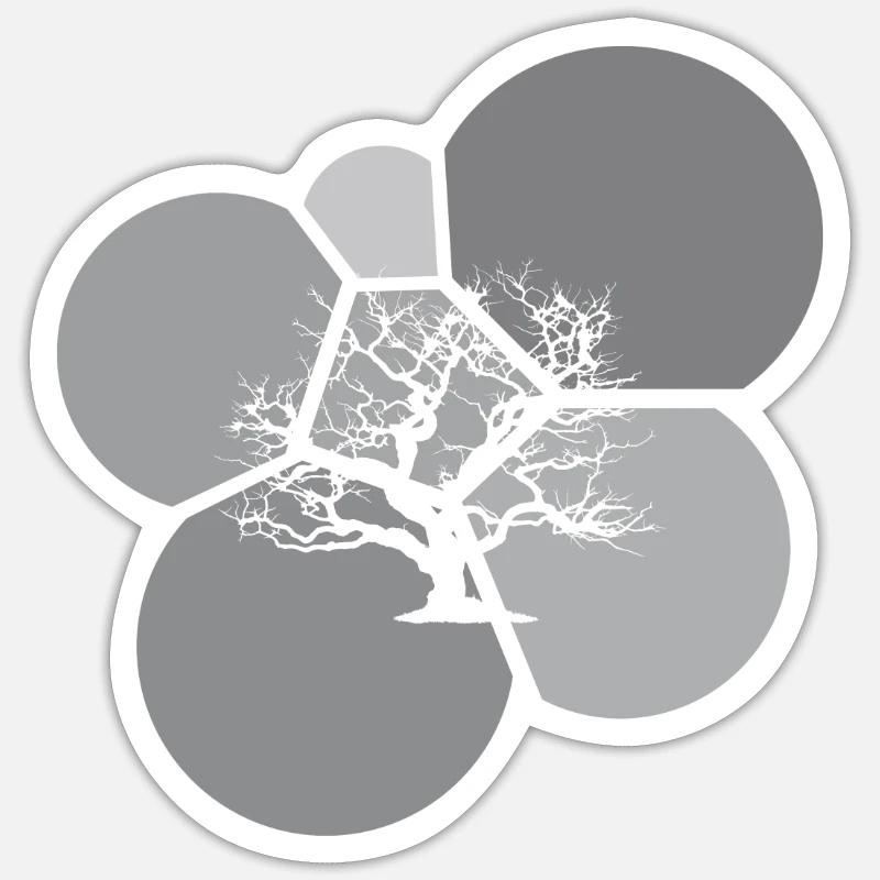 Botanisch Gartenbau Botanik - Sticker Größe S (10 x 10 cm) - Mattweiß