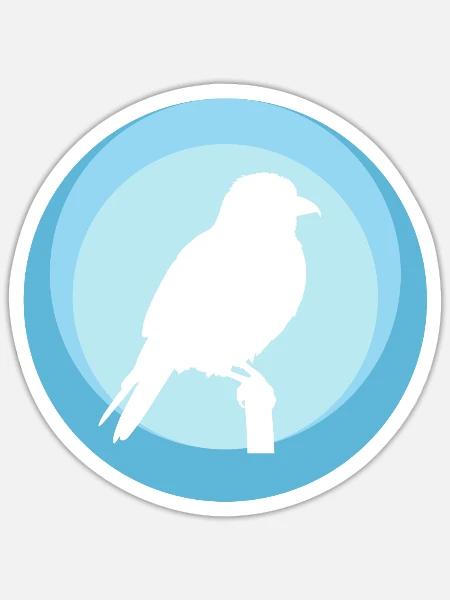 Sittich Vogel Abbildung Vogel Abbildung - Sticker Größe S (10 x 10 cm) - Mattweiß