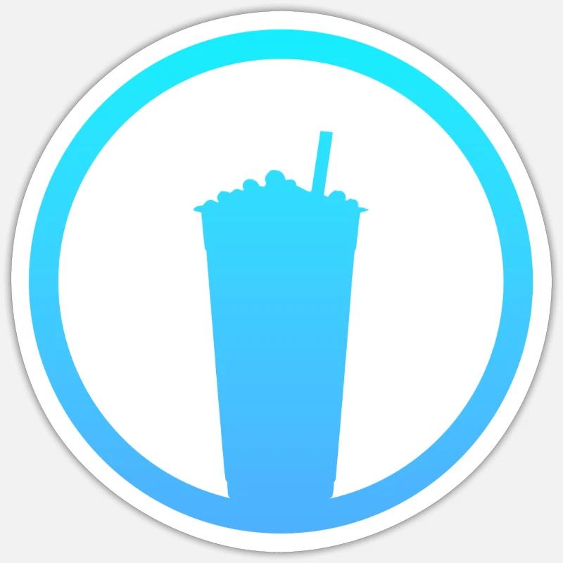 Bubble Bubble Tea Bubbletee Sticker Größe S (10 x 10 cm)