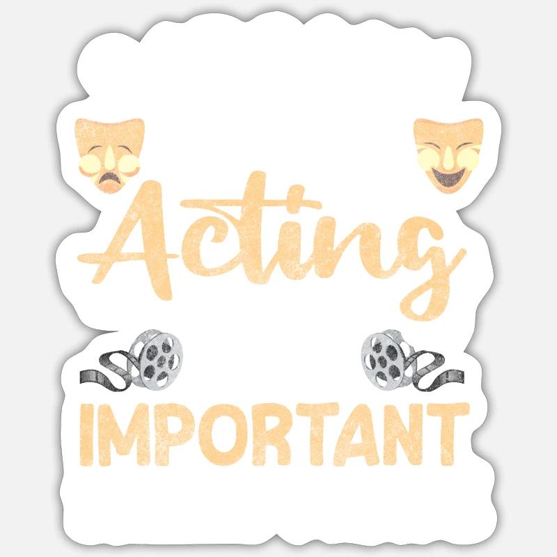 Rideau de célébrité d’actrice - Sticker taille S (10 x 10 cm) - blanc mat
