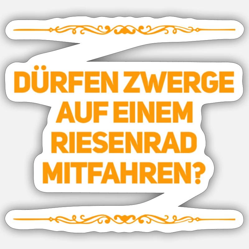 darf man das? - Sticker Größe S (10 x 10 cm) - Mattweiß