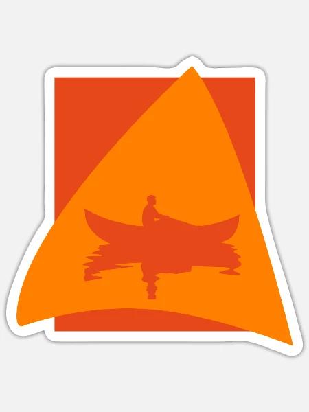 Kajak Ruder Kajak - Sticker Größe S (10 x 10 cm) - Mattweiß