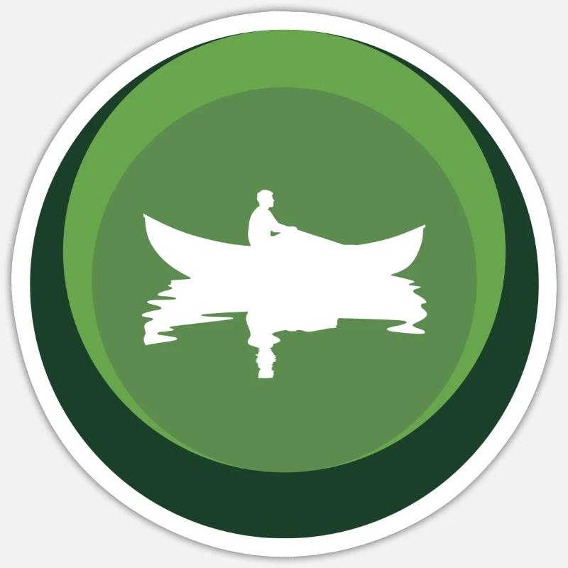 Canoë, eau vive, aviron Sticker taille S (10 x 10 cm)