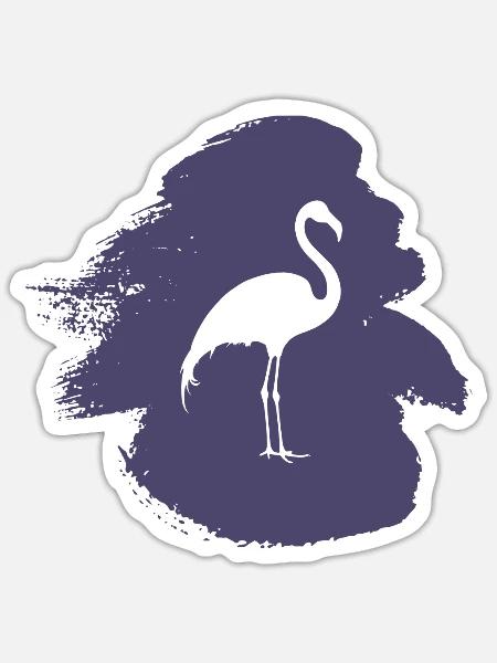 Exotisch Wasservogel Exotisch - Sticker Größe S (10 x 10 cm) - Mattweiß