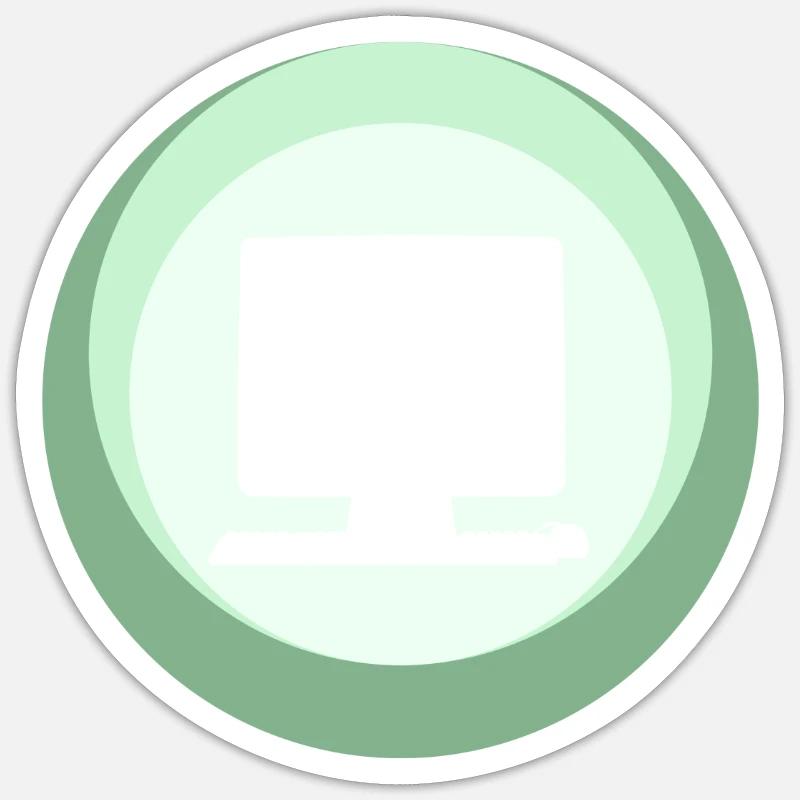 Computer Informatik Internet - Sticker Größe S (10 x 10 cm) - Mattweiß