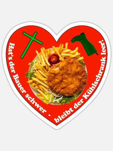 Solidarität mit den Bauern - Sticker Größe S (10 x 10 cm) - Mattweiß