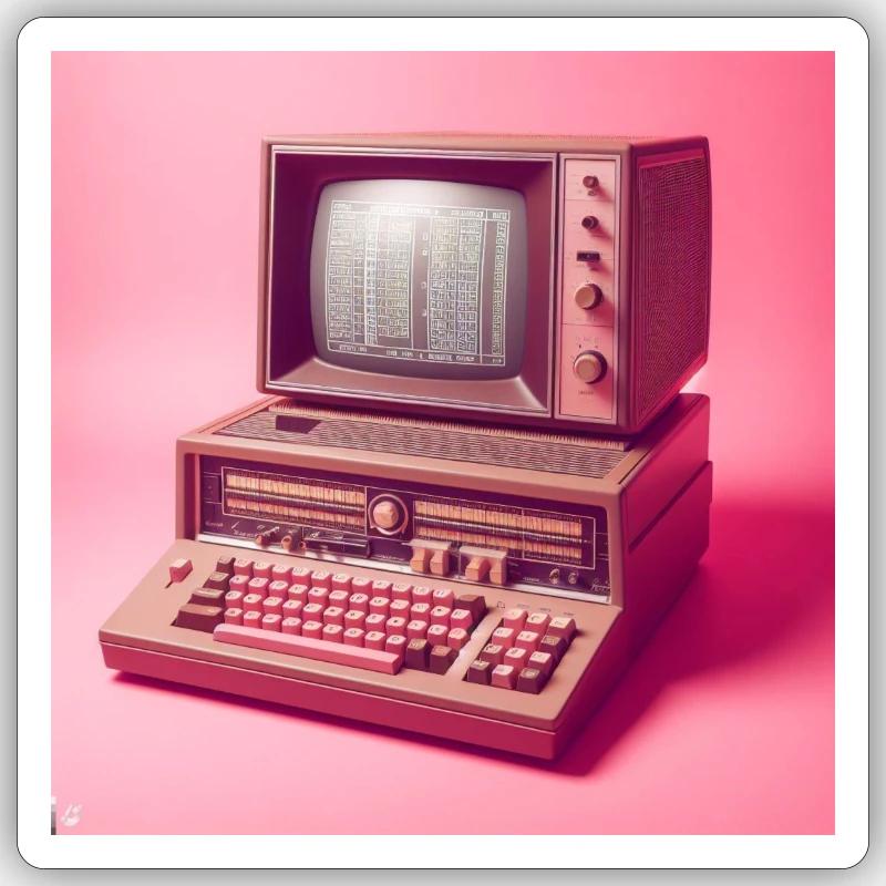 Old Computer Sticker Größe S (10 x 10 cm)