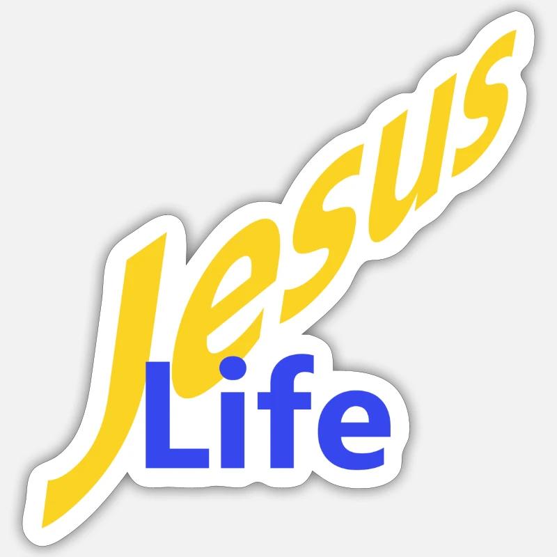 Jesus Life - Sticker Größe S (10 x 10 cm) - Mattweiß