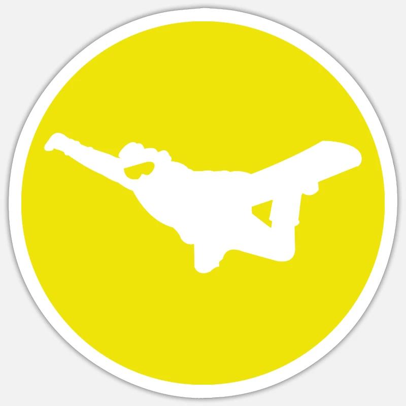 Snowboard Method Air - Sticker Größe S (10 x 10 cm) - Mattweiß
