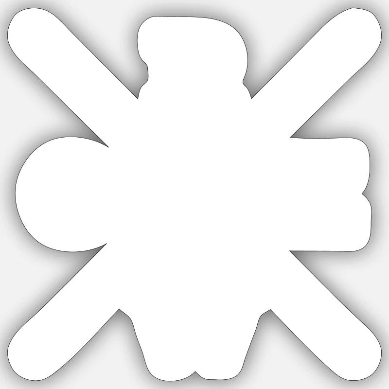 Équipage - Sticker taille S (10 x 10 cm) - blanc mat