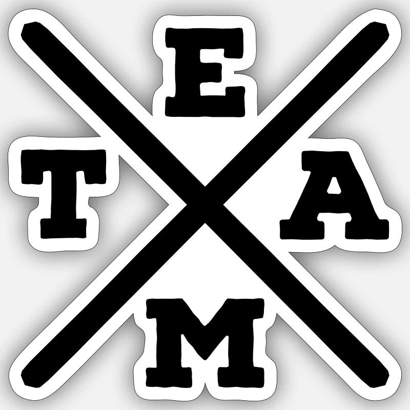 team - Sticker size S (10 x 10 cm) - white matte