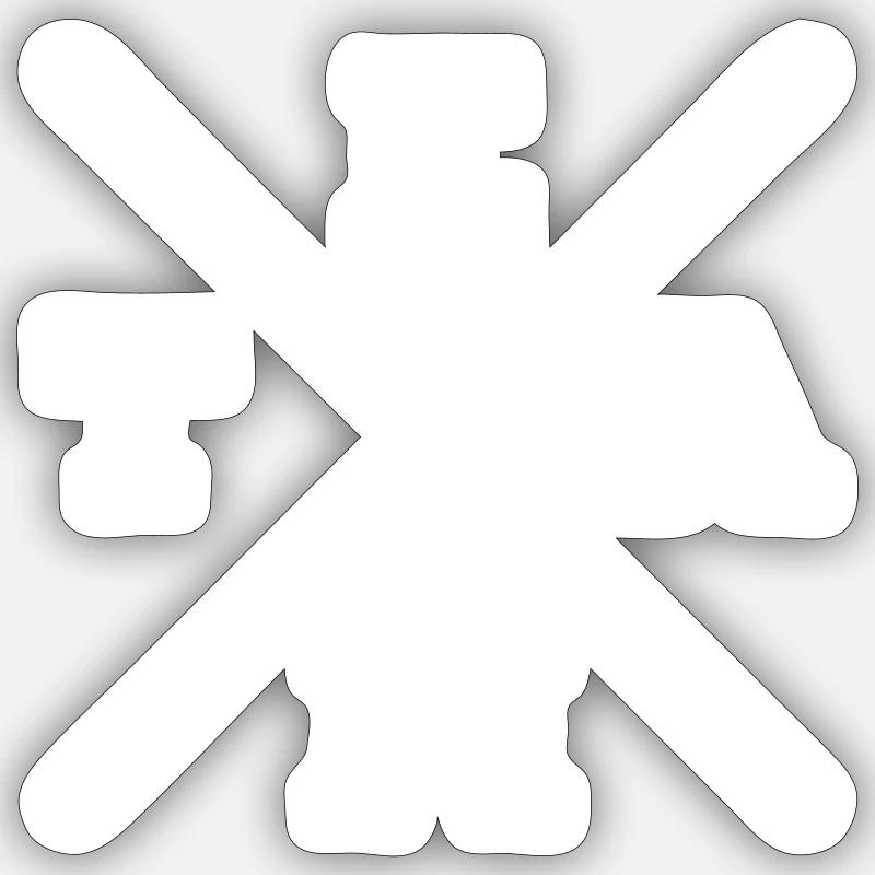 Team - Sticker Größe S (10 x 10 cm) - Mattweiß