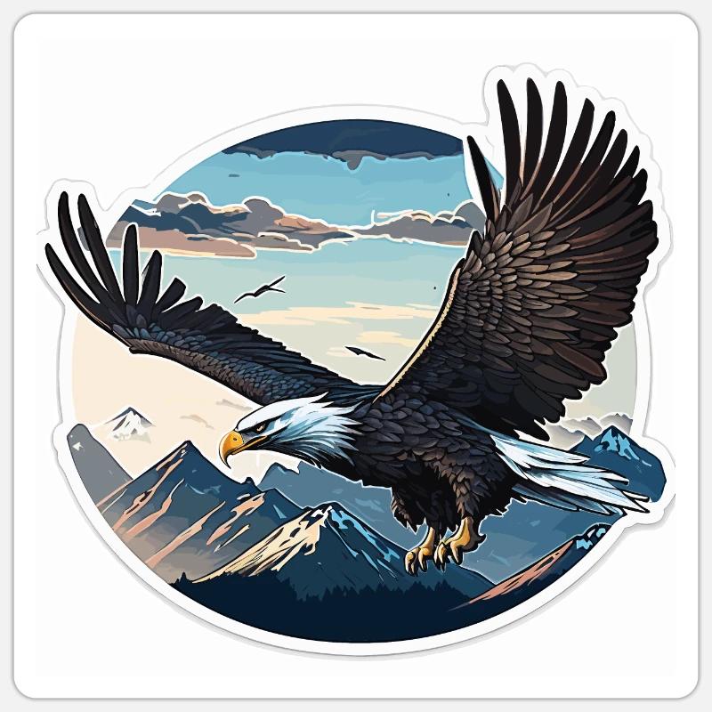 Majestic Eagle Sticker size S (10 x 10 cm)