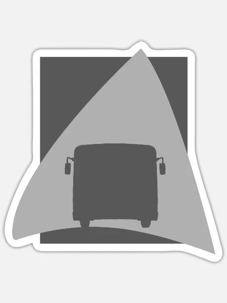 Busfahren Transport Fahrer - Sticker Größe S (10 x 10 cm) - Mattweiß