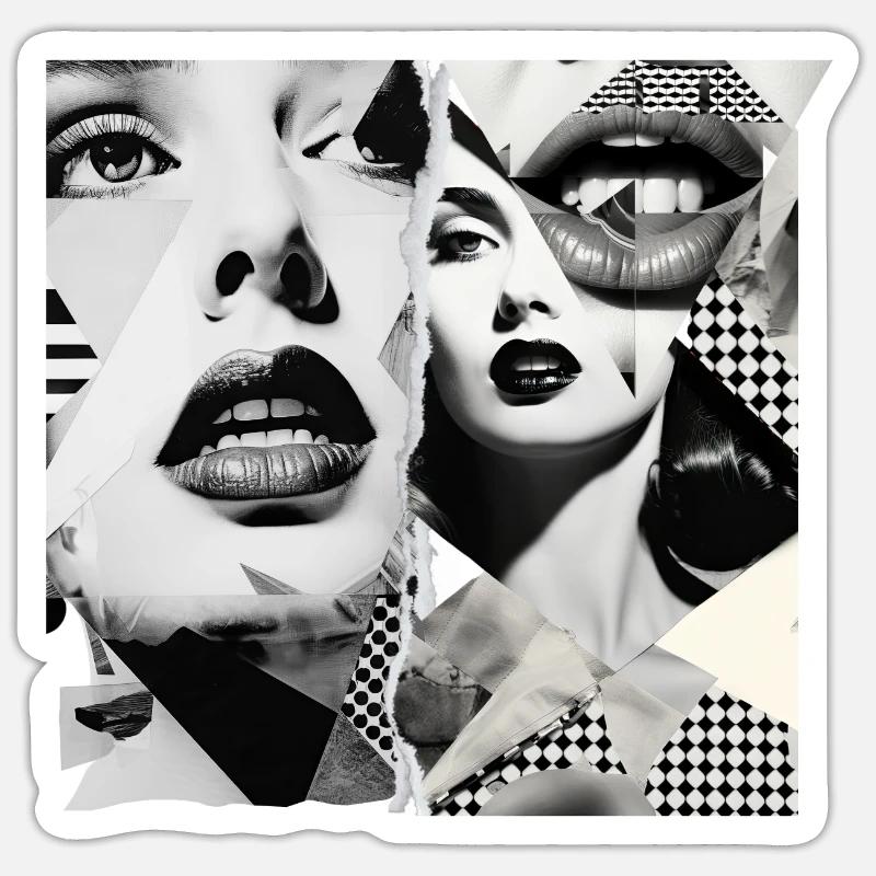 Conception de fragments d’images - Sticker taille S (10 x 10 cm) - blanc mat