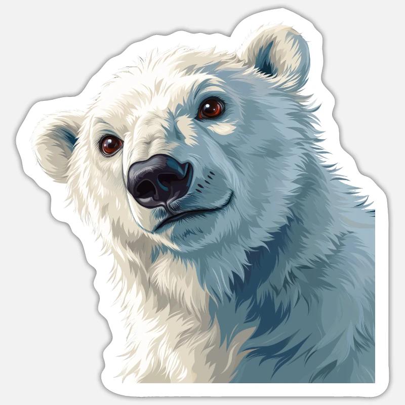 Icebear - Sticker size S (10 x 10 cm) - white matte