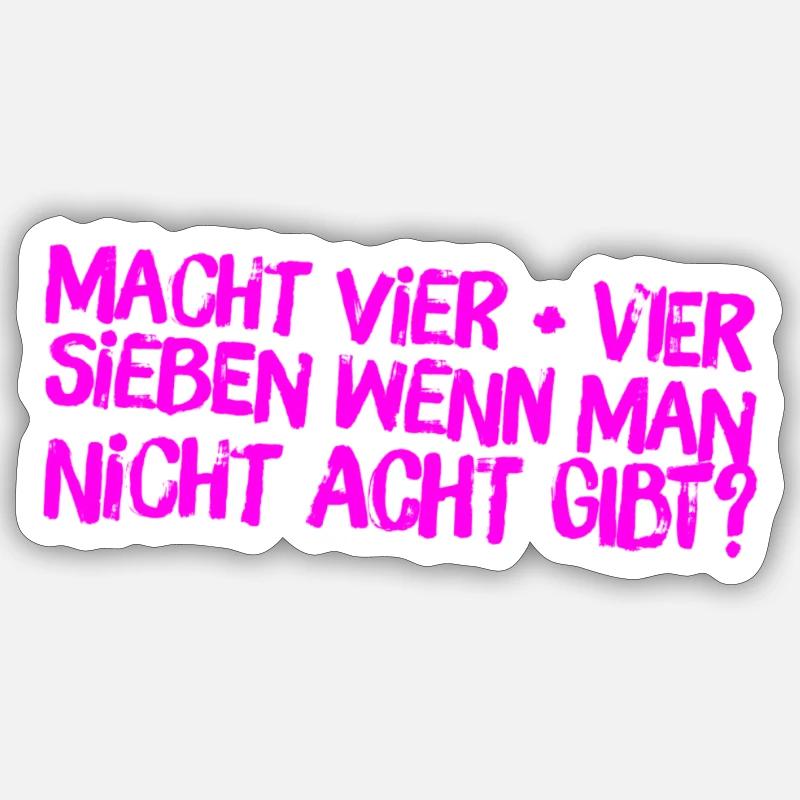 Vier plus Vier Sticker Größe S (10 x 10 cm)