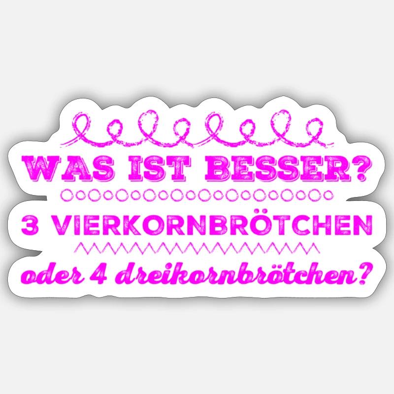 was darf es sein? - Sticker Größe S (10 x 10 cm) - Mattweiß