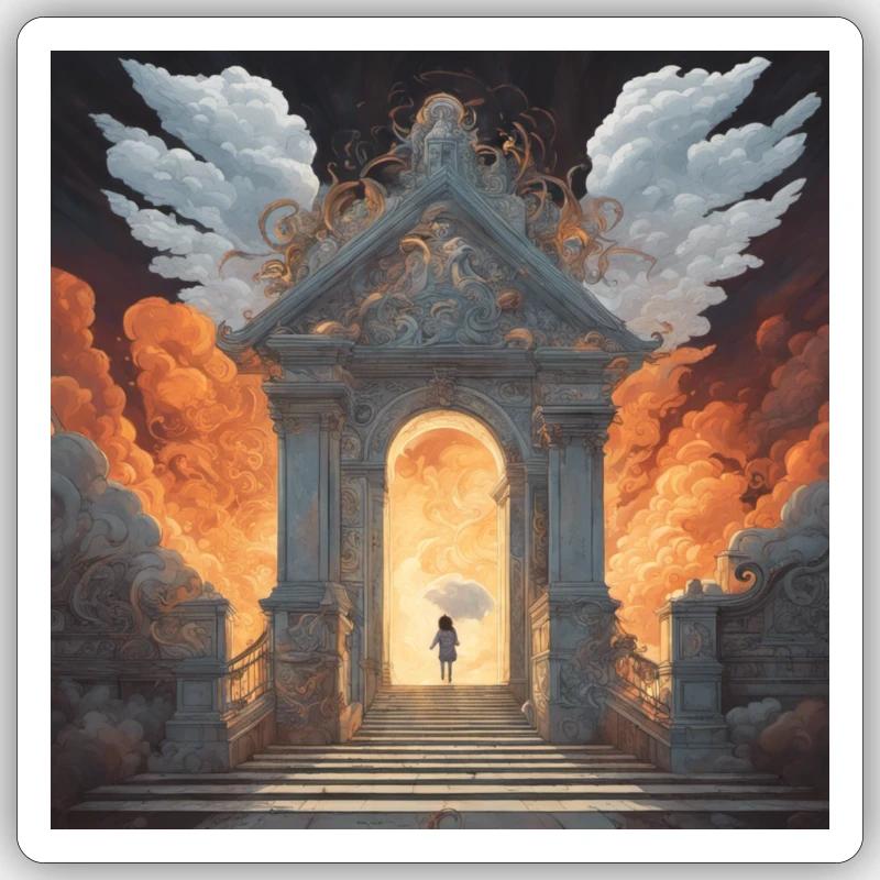 Heaven or Hell Sticker size S (10 x 10 cm)