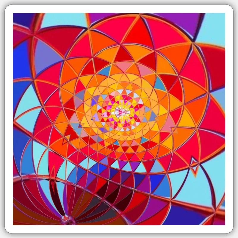fleur Sticker taille S (10 x 10 cm)