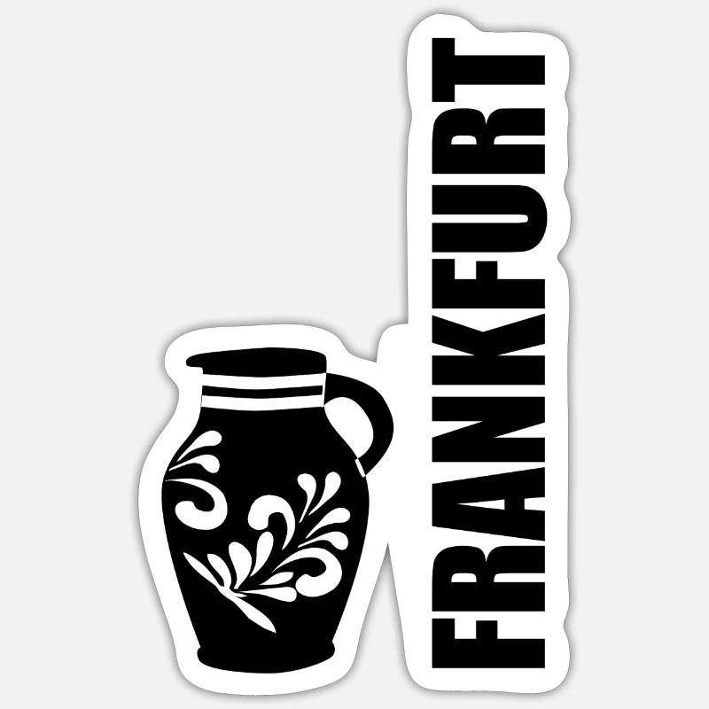 Francfort-sur-le-Main Bembel-Design #FFM #EiGude Sticker taille S (10 x 10 cm)